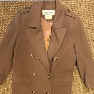 100% wool Tan Mackintosh Peacoat